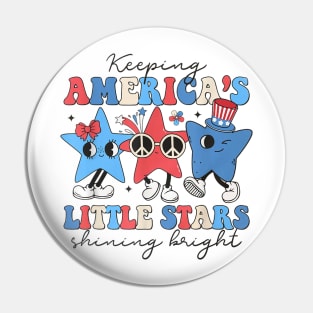 Pediatric Nurse 4th of July Little Stars Shining Bright Pin