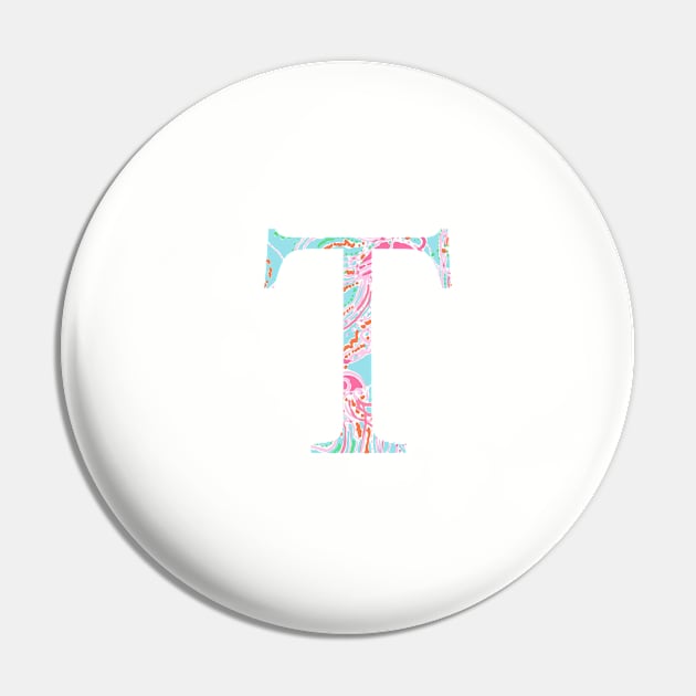 Tau Splash Greek Letter Pin by AdventureFinder