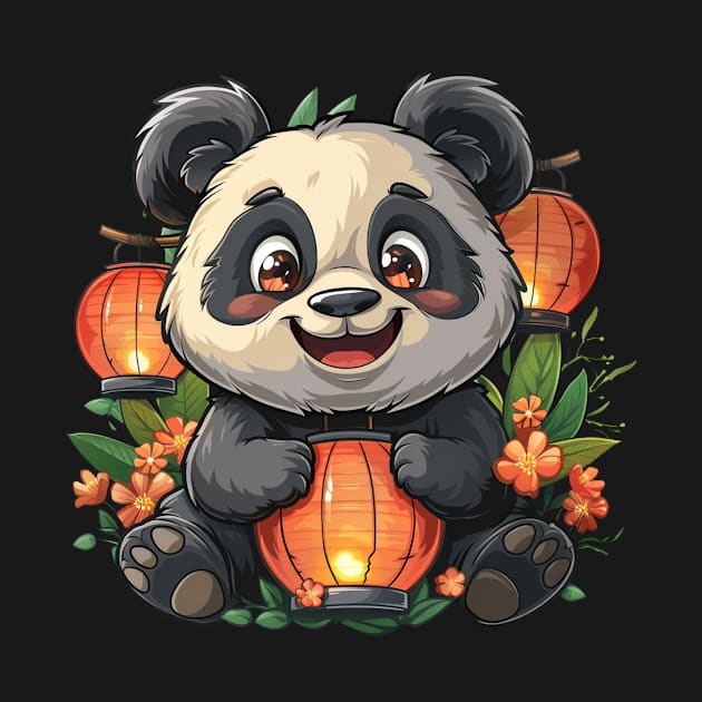 Panda Japanese Lantern Festival - Panda Bear Japanese by Anassein.os