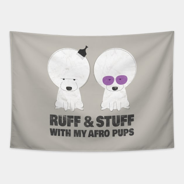 Afro Pups (Ruff & Stuff) Tapestry by gabradoodle