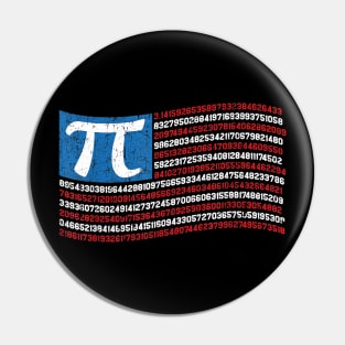 4th of July Pi Shirt American Pi Math Pin