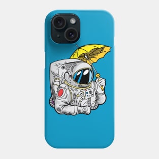 Astronauts Use An Umbrella illustration Phone Case