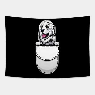 Funny Great Pyrenees Pocket Dog Tapestry