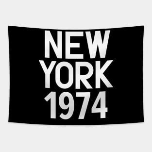 Iconic New York Birth Year Series: Timeless Typography - New York 1974 Tapestry