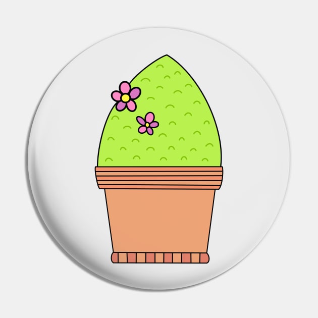 Cute Cactus Design #29: Fancy Suburban Cactus Pin by DreamCactus