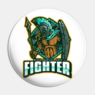 MMA Fighter Spartan Warrior Pin
