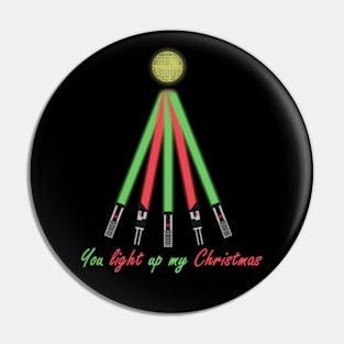 You Light Up My Christmas Pin