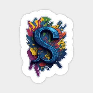 Letter S Graffiti Magnet