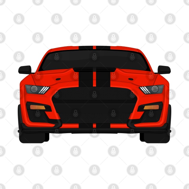 Shelby GT500 2020 Race-Red + Black Stripes by VENZ0LIC