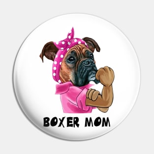 Boxer Mom Happy Mother Day Pin