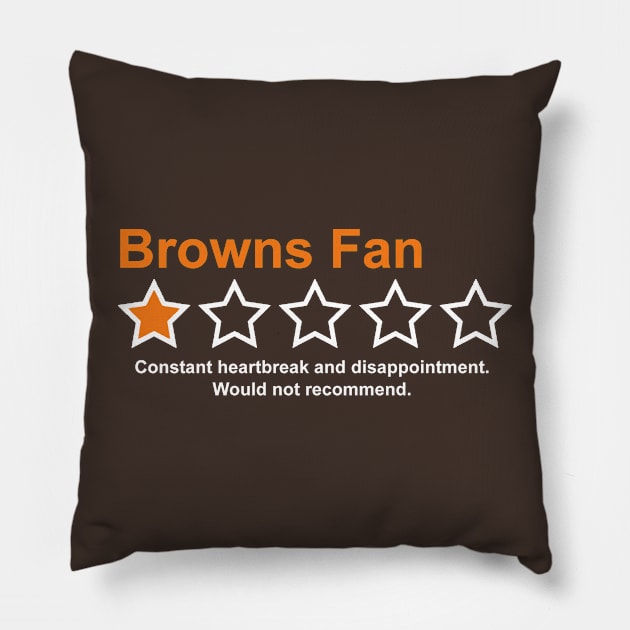 Browns Fan Pillow by Bigfinz