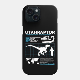 Utahraptor fact sheet Phone Case