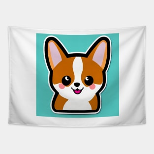 Cute Dog Puppy Art 4 (Corgi puppy) Tapestry