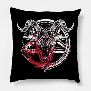 Bloody Baphomet Satanic Pentagram Symbol Pillow