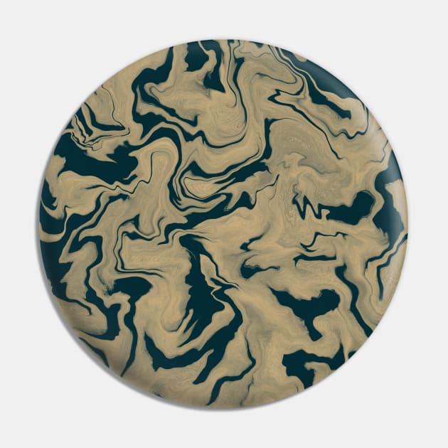 Shades of Moody Beige and Blue Green Aesthetic Marble Pattern Pin by Teeworthy Designs