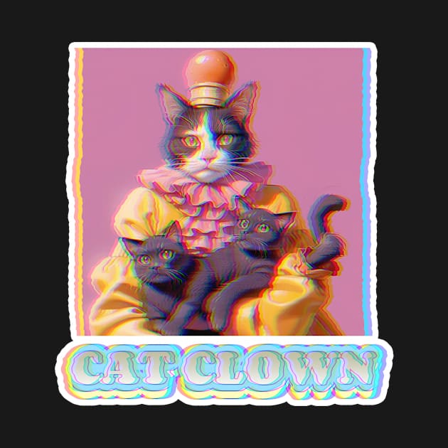 Cat Clown,Cat Joker,Cat Miaw Lover by LycheeDesign