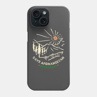 Save Afghanistan (back design, dark background) Phone Case