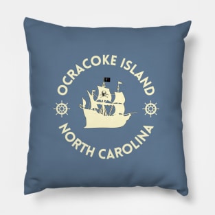 Ocracoke Ship Blackbeard Pillow