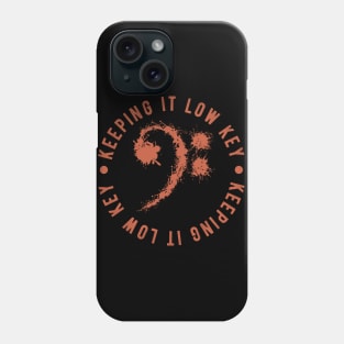 Bass Clef Red Retro - Keeping It Low Key Funny Music Lovers Gift Phone Case