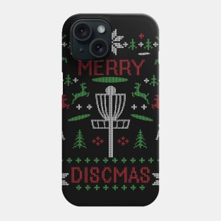 Merry Discmas Disc Golf Ugly Christmas Sweater Disc Golf Christmas Phone Case