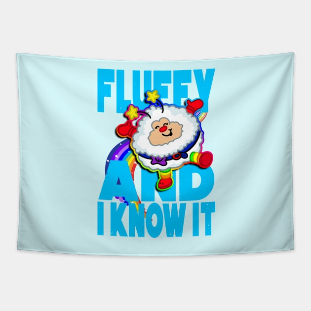 fluffy and i know it Tapestry by Toni Tees