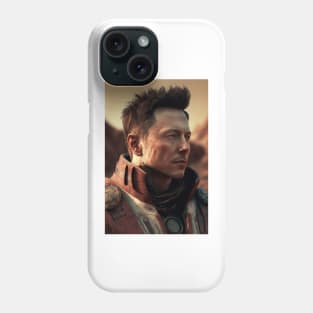 Elon Musk as an Astronaut on Mars Phone Case