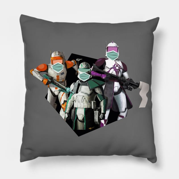 Cautious Troopers Pillow by Cepepasart