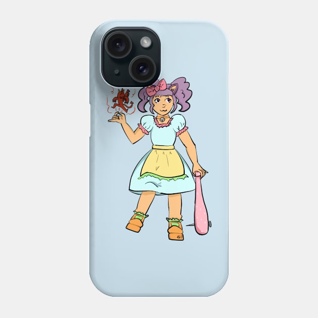 Kawaii demon summoner Phone Case by Scootin Newt