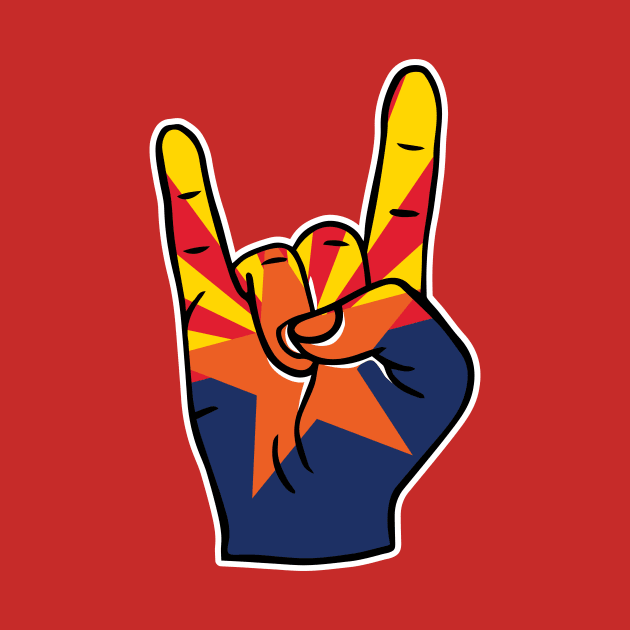 Rock On Arizona // Arizona State Flag Rock Hand by Now Boarding