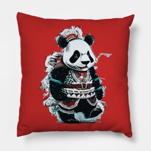 Panda claus Pillow
