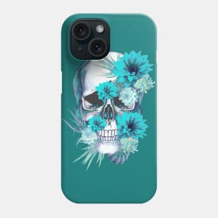 Sage Tribe floral Skull With succulents plants Phone Case