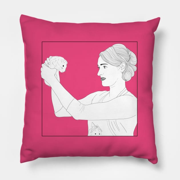 Hillary & Fleabag Pillow by Princifer