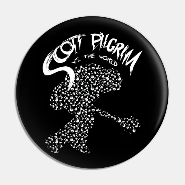 Scott Pilgrim Vs The World | Notes Silhouette Pin by Nonconformist