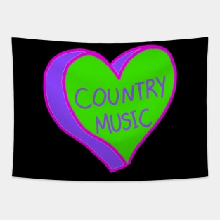 Cool Country Music Heart Tapestry