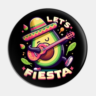 Let's Fiesta Avocado Funny Cinco De Mayo célébration Pin