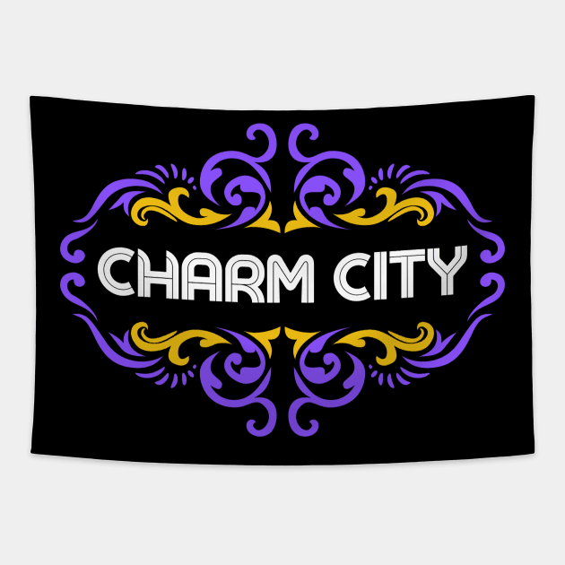 CHARM CITY COOL COLORFUL FRAME DESIGN Tapestry by The C.O.B. Store