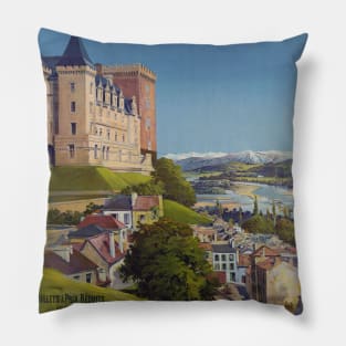 Les Pyrénées France Vintage Poster 1899 Pillow