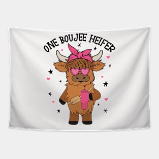 One Boojee Heifer Highland Cow Tumbler Farm Animal Valentine Tapestry