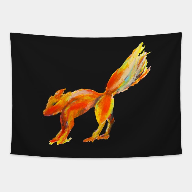 Fire Fox Tapestry by xaxuokxenx