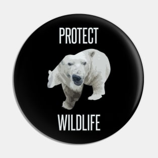 protect wildlife - polar bear Pin