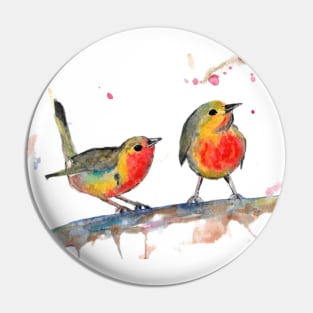 Two cute birds Pin