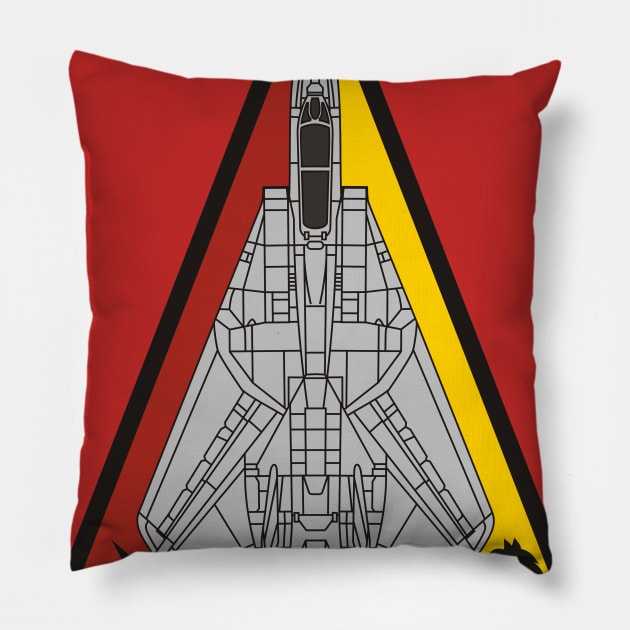 F14 Tomcat - VF1285 Fighting Fubijars Pillow by MBK