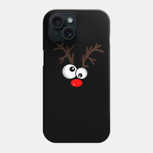 Big Eyes Red Nose Reindeer Phone Case