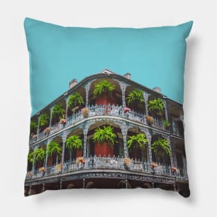 Hanging Baskets of Royal Street, NOLA Pillow