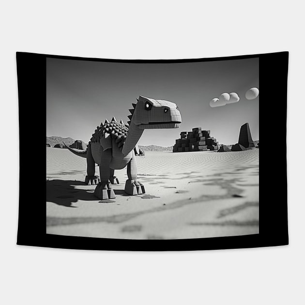 Pixelated T-Rex chrome Game no internet Tapestry by Choc7.YT