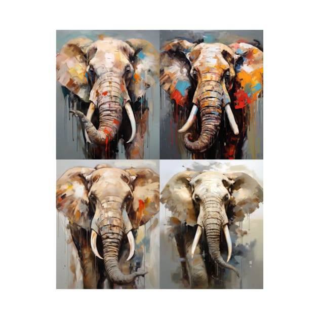 Elephant collage by Pryma Design