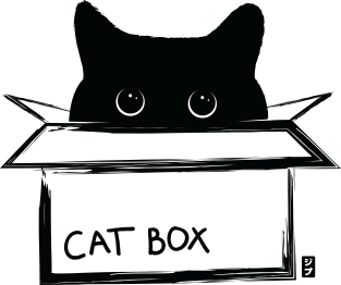 Cat box - a cat in a box Magnet