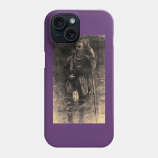 Sami in the woods, Same i skogsbryn, Illustration by John Bauer 1906 Phone Case