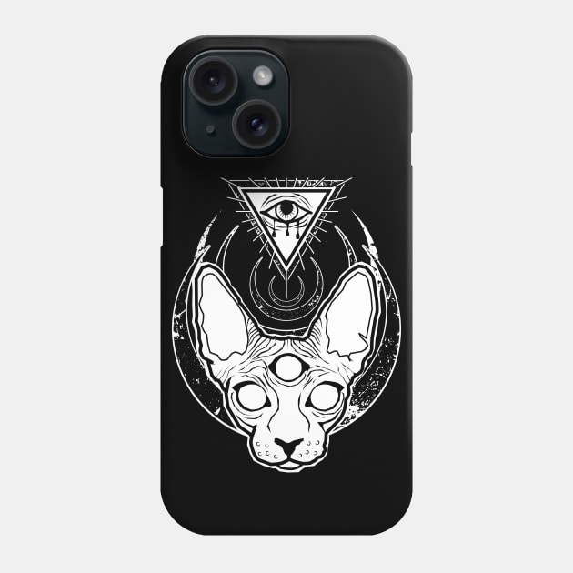 All seeing Sphynx Phone Case by Von Kowen