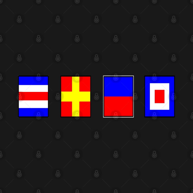 CREW SPELT OUT IN NAUTICAL FLAGS by sailorsam1805